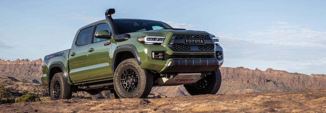 Army Green 2020 Toyota Tacoma TRD Pro on Desert Trail