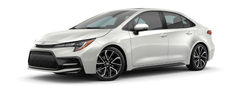 Blizzard Pearl 2021 Toyota Corolla on White Background