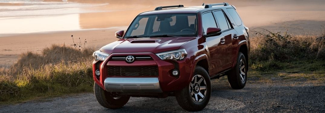 Red 2021 Toyota 4Runner at the Beach