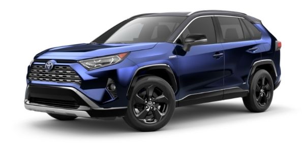 Blueprint 2021 Toyota RAV4 with Midnight Black Metallic Roof on a White Background