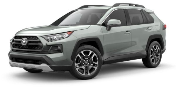 Lunar Rock 2021 Toyota RAV4 on White Background