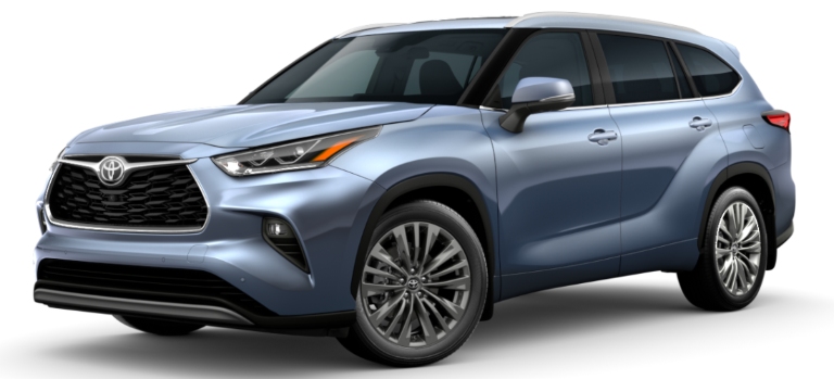 Moon Dust 2021 Toyota Highlander on White Background