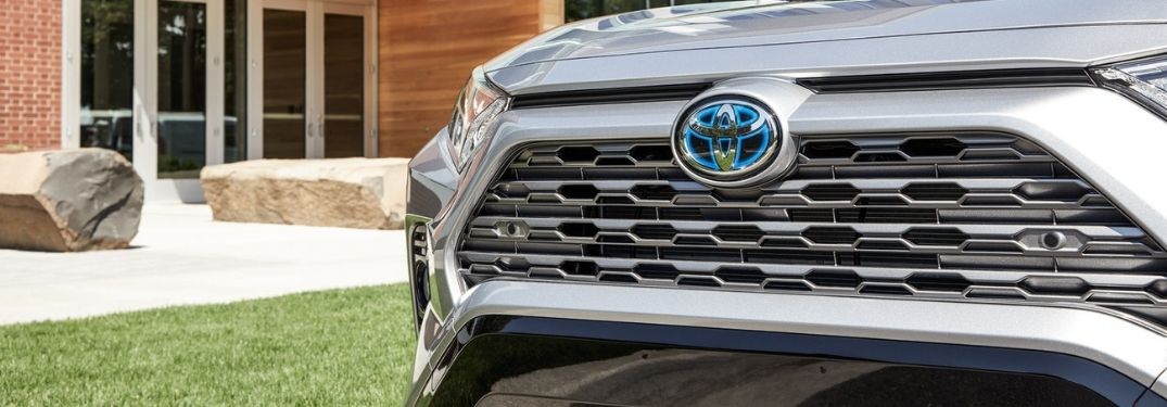 Close Up of 2021 Toyota RAV4 Hybrid Grille