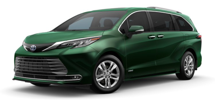 Cypress 2021 Toyota Sienna on White Background