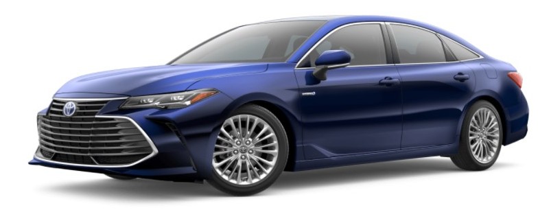 Blueprint 2021 Toyota Avalon on White Background