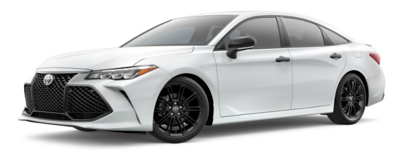 Wind Chill Pearl 2021 Toyota Avalon on White Background