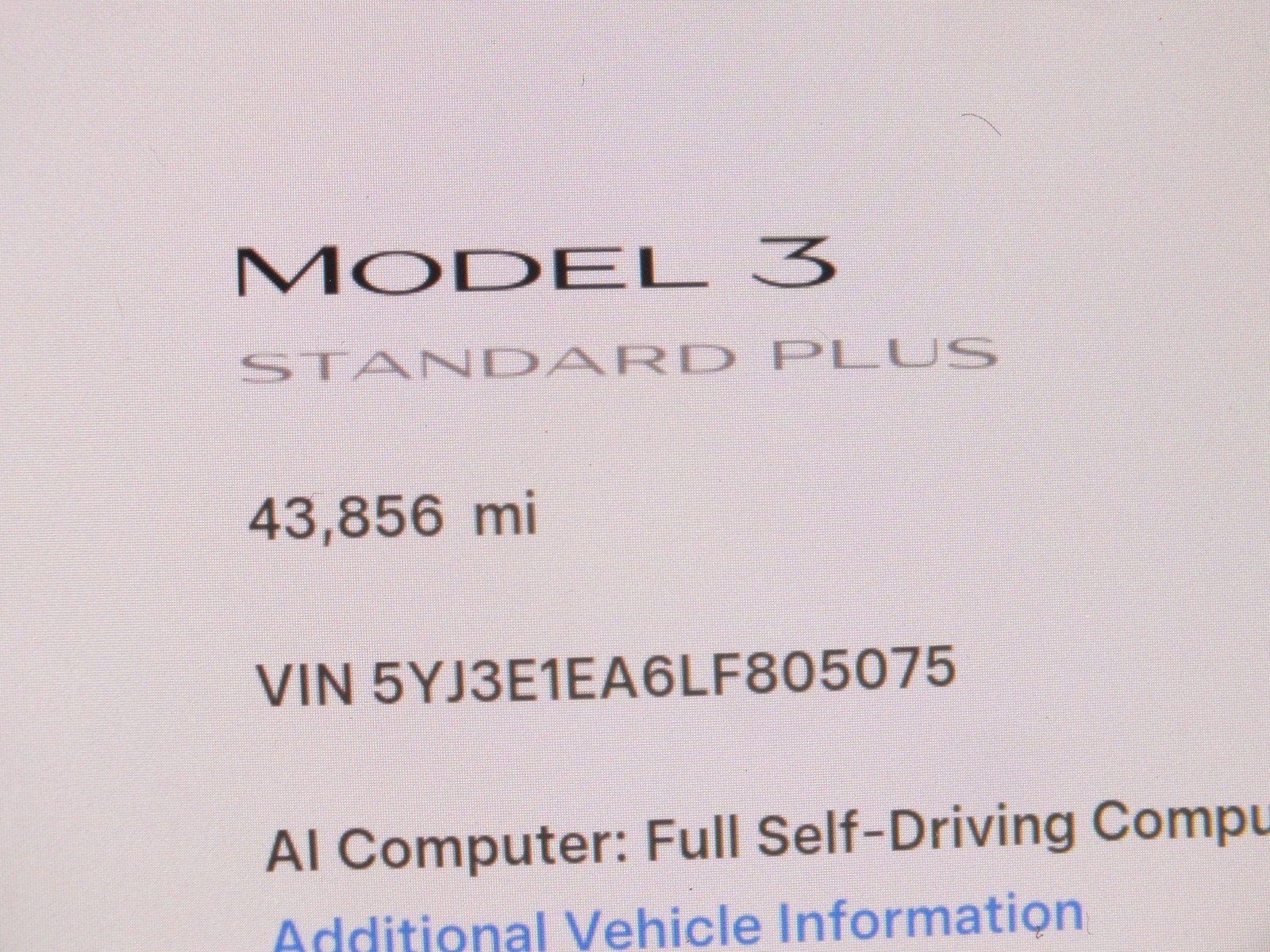 2020 Tesla Model 3 Standard Range *CLEAN CARFAX*