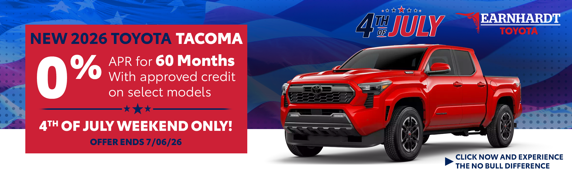 2026 Toyota Tacoma 4th of July Offer Desktop