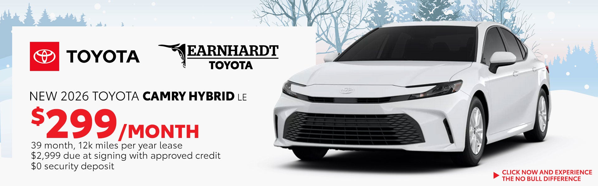 Lease a New Camry Hybrid for just $299/month