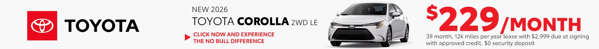 2026 Toyota Corolla 2WD LE