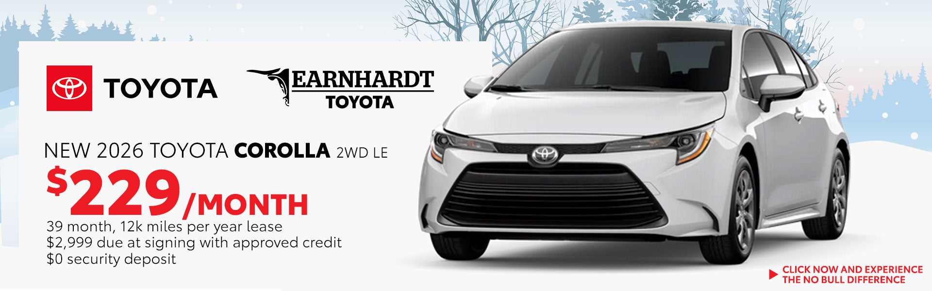 Lease a New Corolla for just $229/month