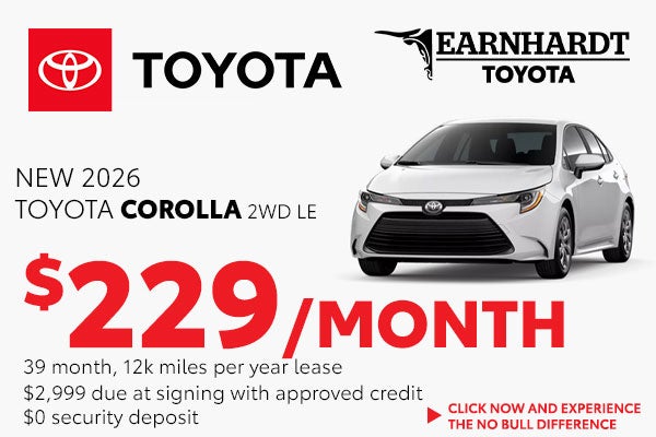 Lease a New Corolla for just $229/month