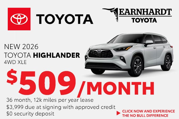 Lease a New Highlander for just $509/month
