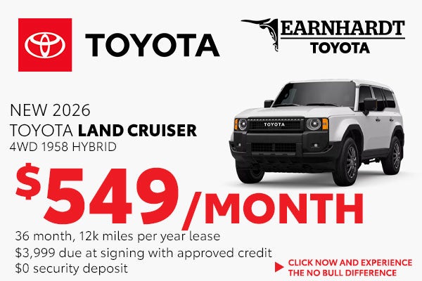 Lease a New Land Cruiser for just $549/month