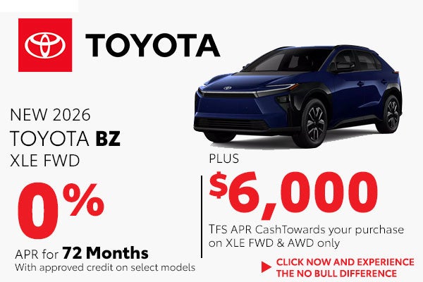 Get 0% Financing on a New Toyota BZ