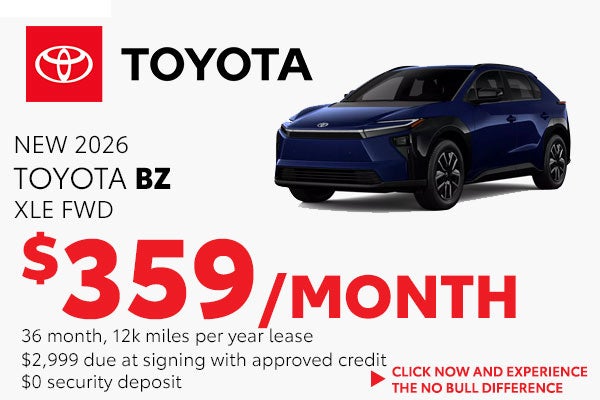 Lease a New Toyota BZ for just $359/month