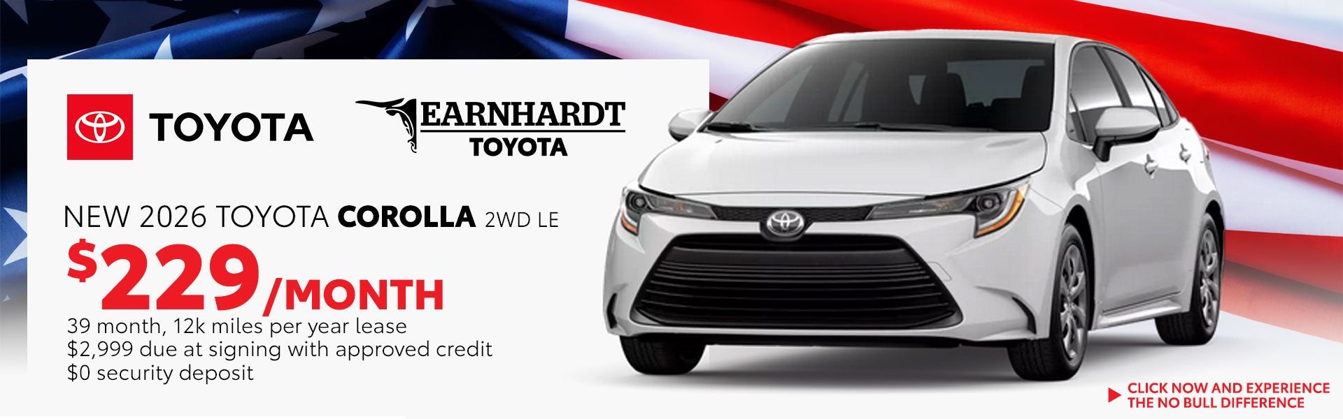 Lease a New Toyota Corolla for just $229/month