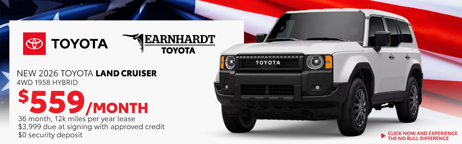 Lease a New Toyota Land Cruiser for just $559/month