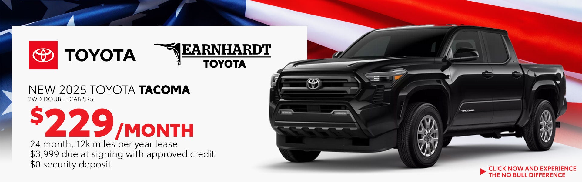 Lease a New Toyota Tacoma for just $229/month