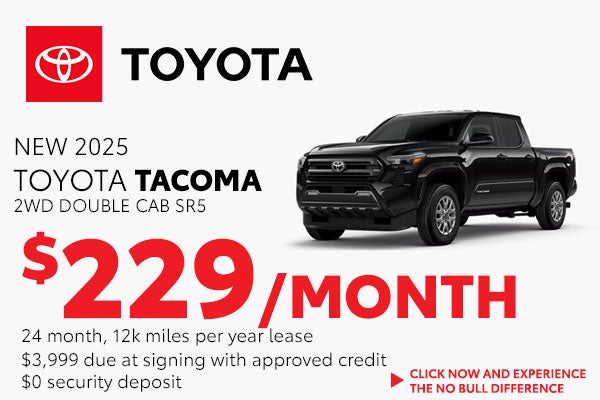 Lease a New Toyota Tacoma for just $229/month