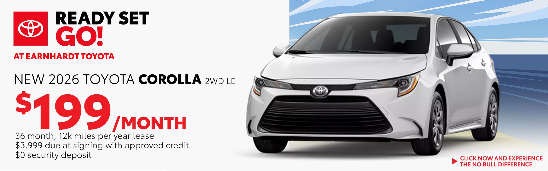 Lease a New Corolla for just $199/month