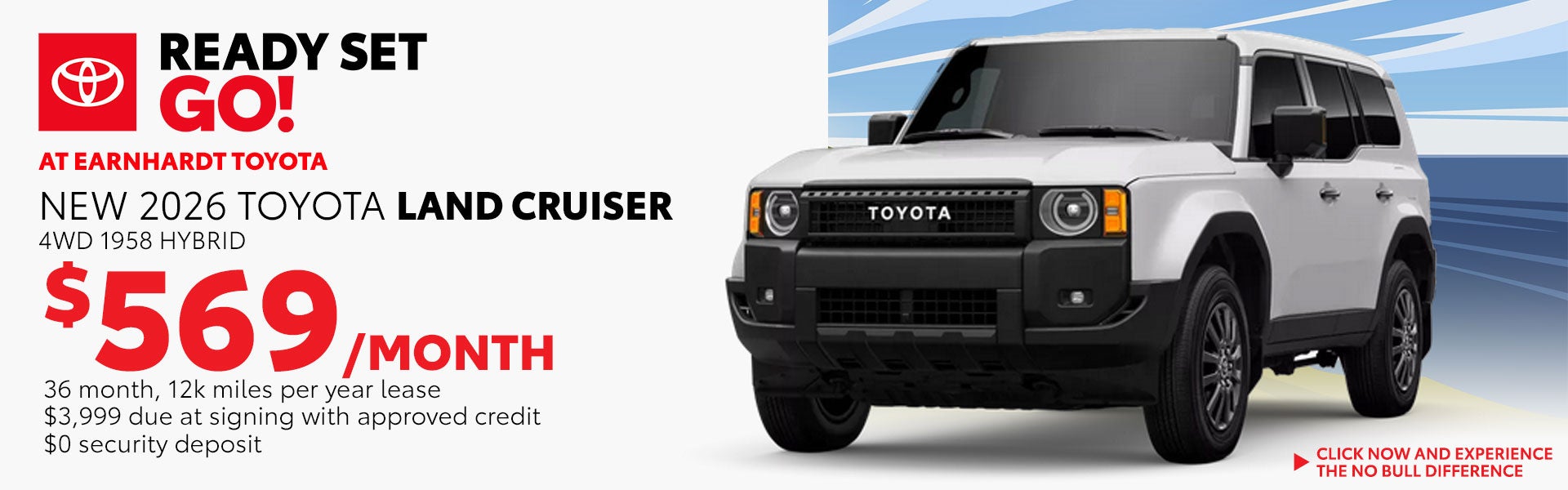 Lease a New Land Cruiser for just $569/month