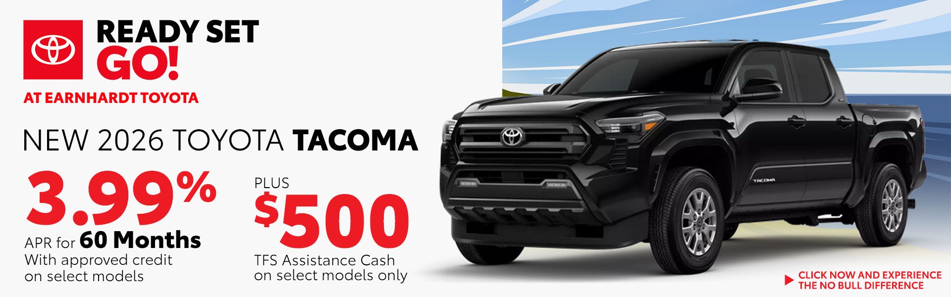 Get 3.99% APR Financing on a New Tacoma