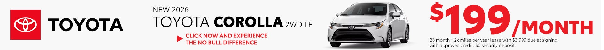 2026 Toyota Corolla 2WD LE
