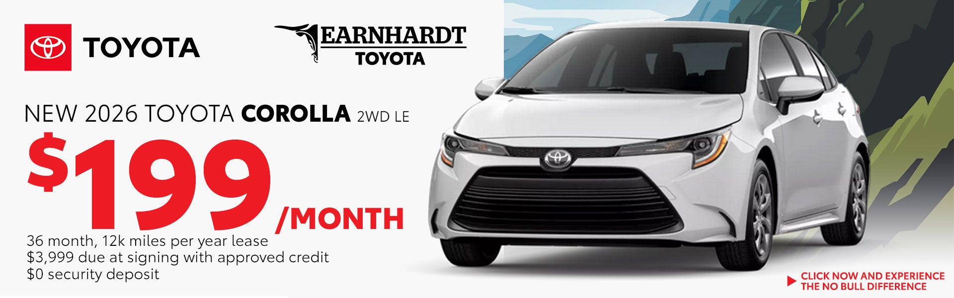 Lease a New Corolla for just $199/month