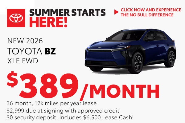 Lease a New BZ XLE for just $389/month