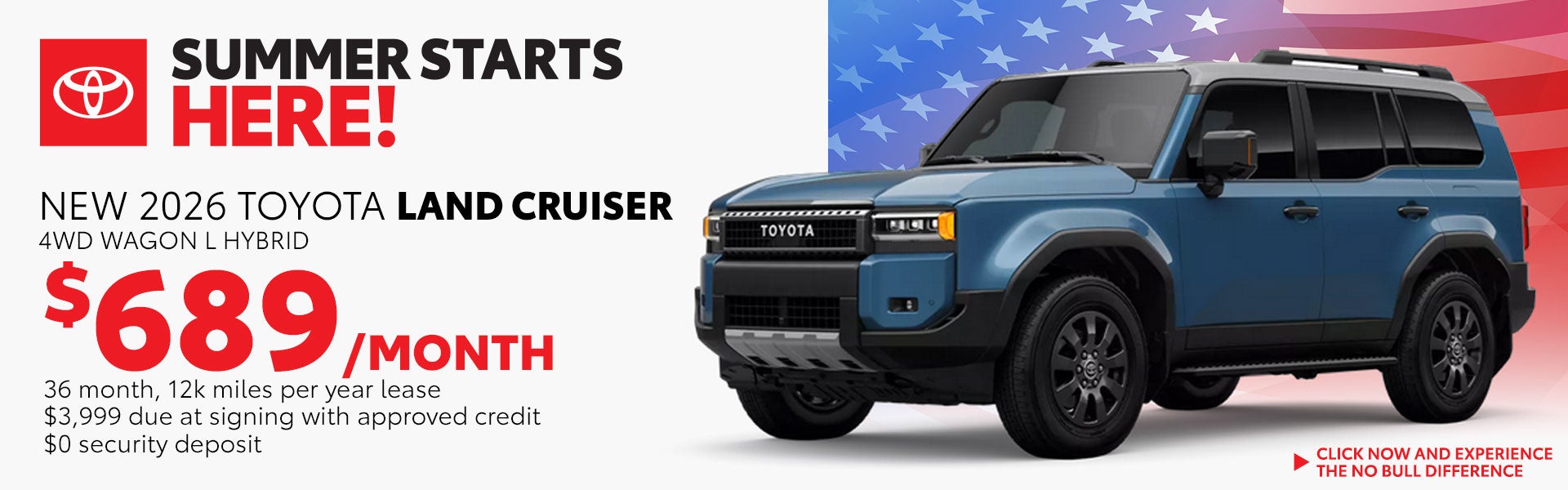 Lease a New Land Cruiser L Hybrid for just $689/month