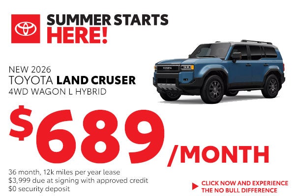 Lease a New Land Cruiser L Hybrid for just $689/month