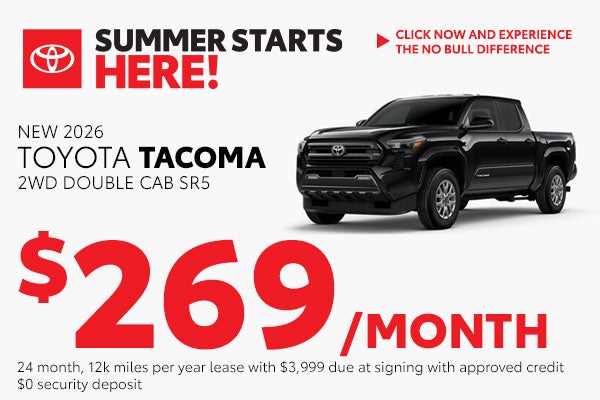 Lease a New Tacoma 2WD Double Cab SR5 for just $269/month
