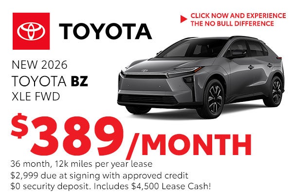 Lease a New Toyota BZ for just $389/month