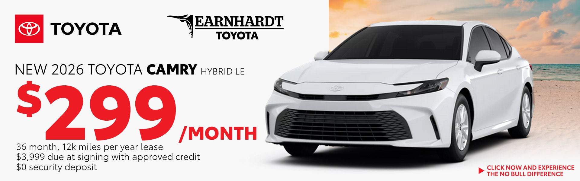 Lease a New Camry Hybrid for just $299/month