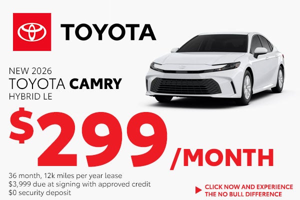 Lease a New Camry Hybrid for just $299/month