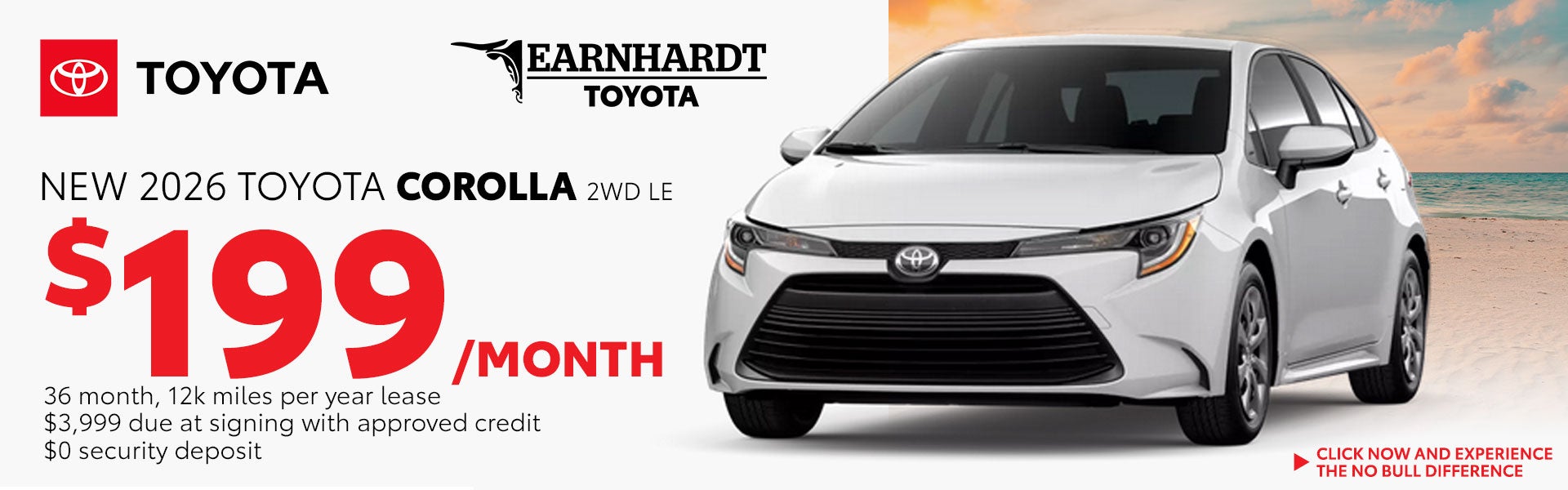 Lease a New Corolla for just $199/month