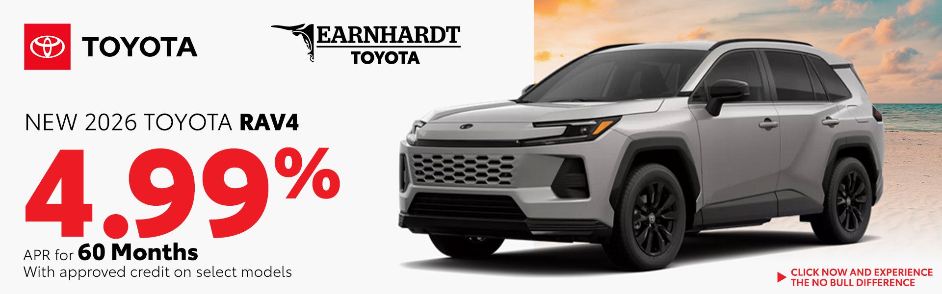 Get 4.99% APR on a New RAV4