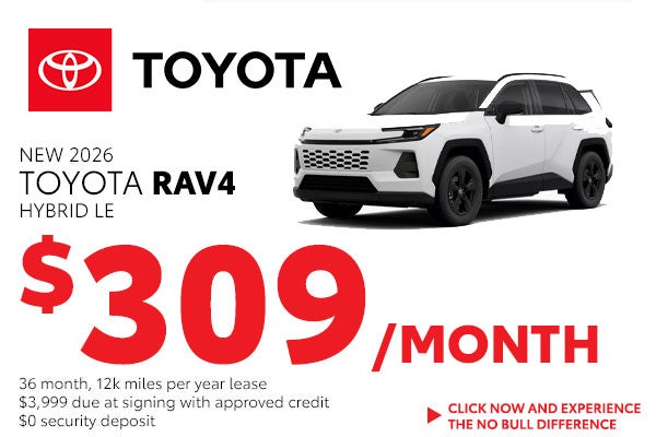 Lease a New RAV4 Hybrid for just $309/month