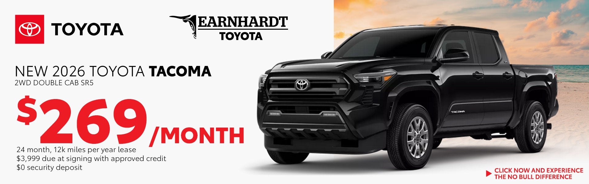 Lease a New Tacoma SR5 for just $269/month