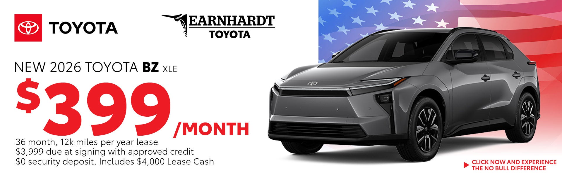 Lease a New Toyota BZ for just $399/month
