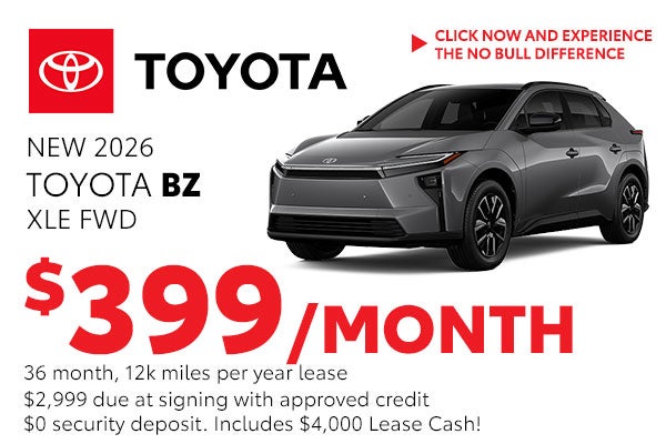 Lease a New Toyota BZ for just $399/month