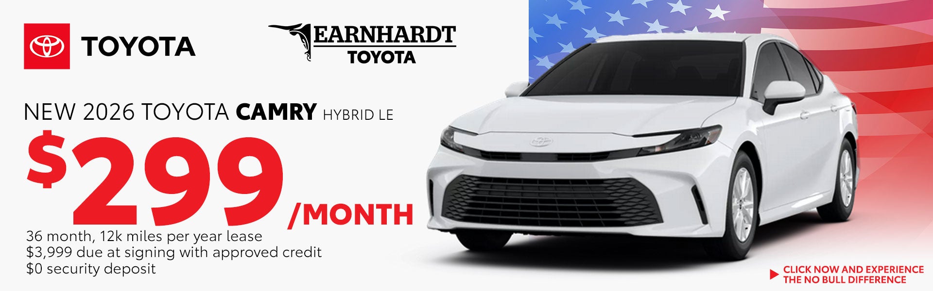Lease a New Camry Hybrid for just $299/month