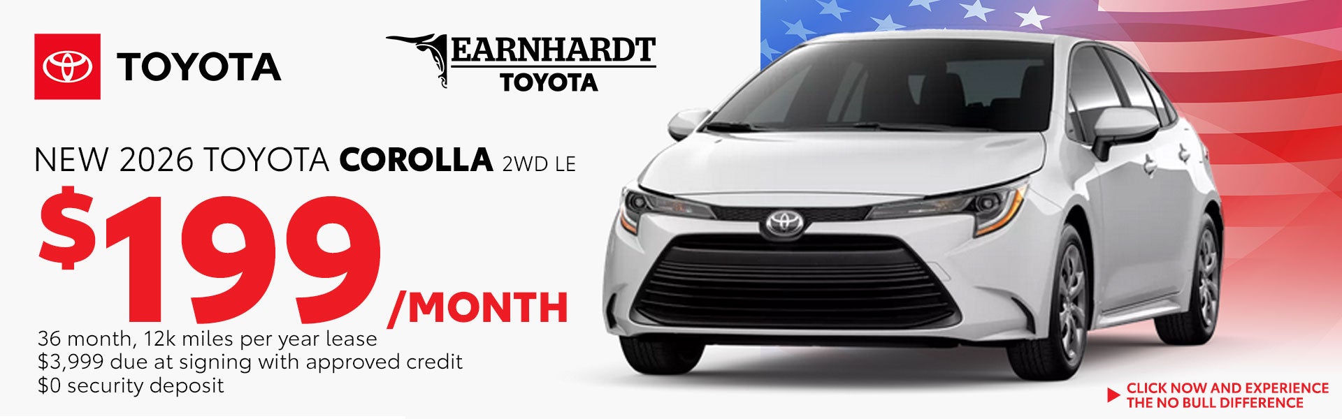 Lease a New Corolla for just $199/month