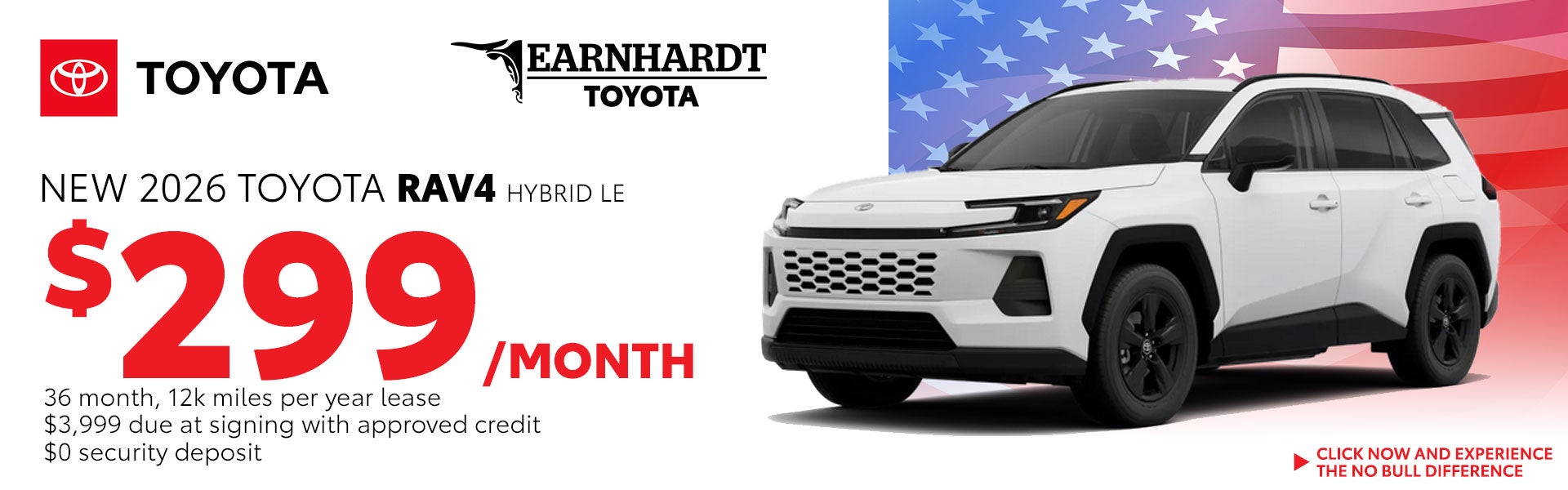 Lease a New Toyota RAV4 for just $299/month