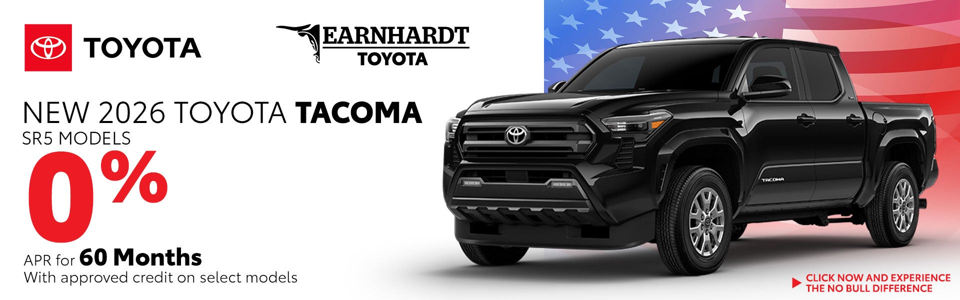 Get 0% APR for 60 months on a New Tacoma SR5