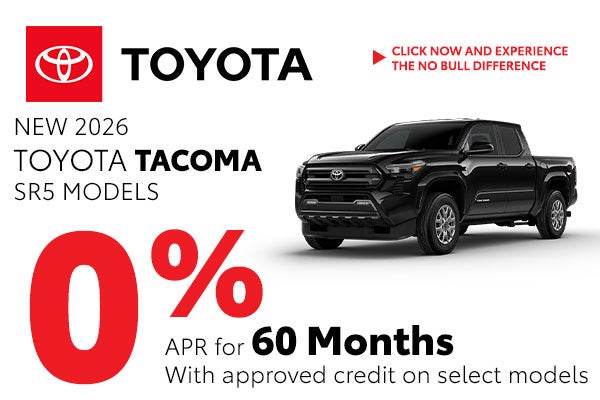 Get 0% APR for 60 months on a New Tacoma SR5