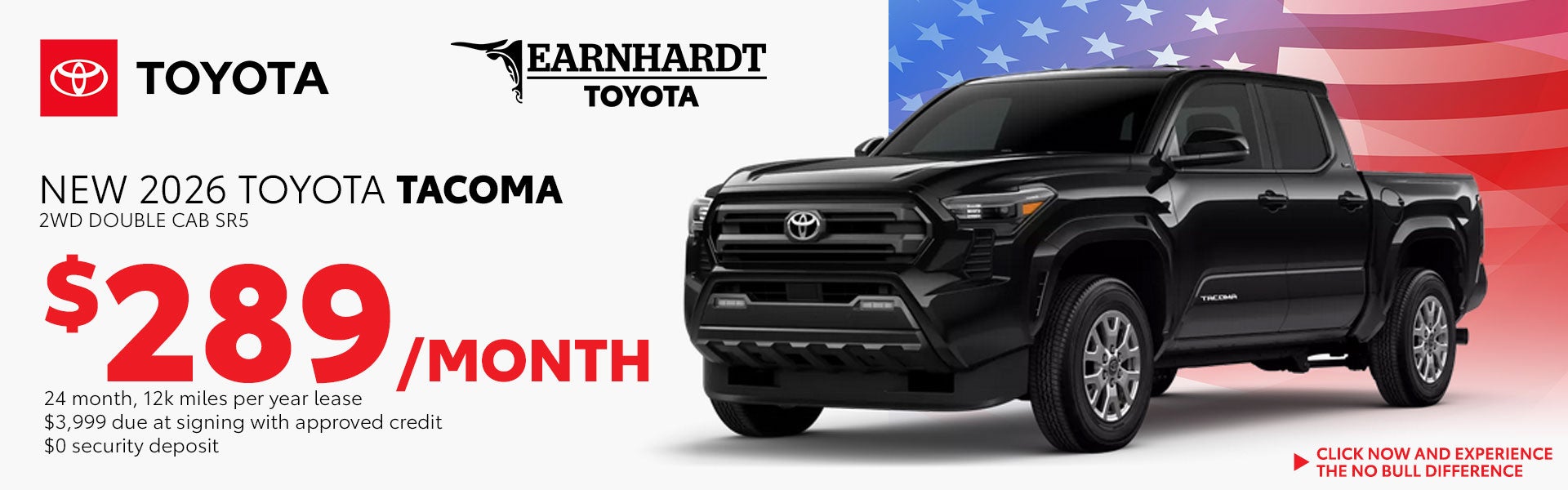 Lease a New Tacoma SR5 for just $289/month