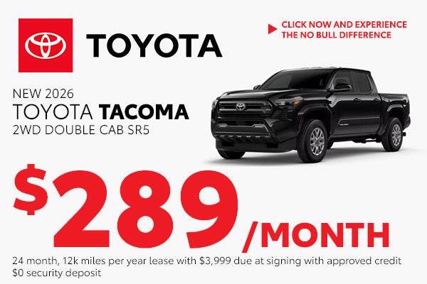 Lease a New Tacoma SR5 for just $289/month