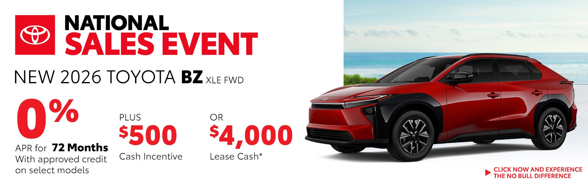 Get 0% APR for 72 Months on a New Toyota BZ